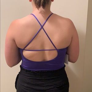 Dark Purple, Medium Aritzia thong body suit